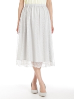 レースミディースカート/ピンク系