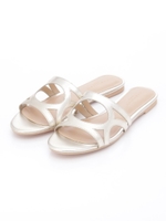 【CAMILLE BIS RANDA】カットアウトデザインフラットサンダル/GOLD