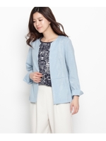 ペーパーブライトクロスノーカラージャケット/ライトブルー(091)