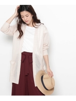 レーヨン混ラメニットカーディガン/ネイビー(093)