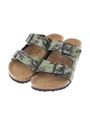 【AZUL by moussy】カモフラ柄ダブルストラップサンダル/KHA