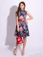 フラワーカラーワンピース[DRESS/ドレス]/オフホワイト