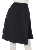 アシメプリーツスカパン/ブラック