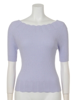 スカラップニット/オフホワイト