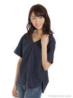 スキッパーコットンブラウス/シロ