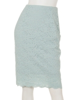 総レースペンシルスカート/ネイビー