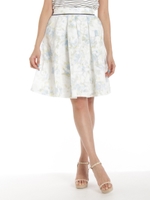 オパール花柄サテンリボンSK　2/ブルー