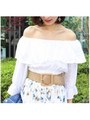 オフショルダートップス/ホワイト