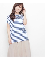 スリットボーダープルオーバー/オフホワイト(303)