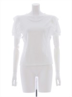 ショルダーフリルカットトップス/イエロー