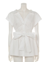 リボンシャツ/ホワイト