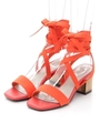 LOW HEEL LACE UP SANDAL/ORG