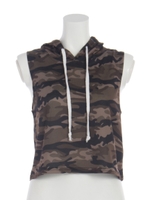 【LATINA】カモフラ柄フード付ノースリーブトップス/KHA