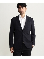 【多機能】CS_グレンチェッククールサッカージャケット/ブラック(319)