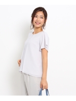 〔洗える〕ニュアンスタックシフォンプルオーバー/ピンク(872)