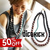 dicokick ウッドビーズジェニーロングネックレス
