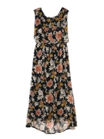 《BLANCHIC》楊柳プリントワンピース/ブラック(010)