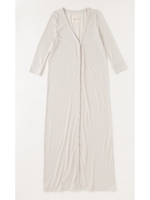 テンセルベア天竺Ｖネック前開きマキシワンピース/LIGHT GRAY