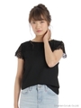 レースTシャツ/ブラック