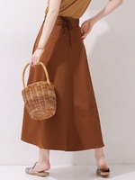 レースアップフレアスカート/ベージュ