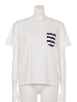 【anap mimpi】ボーダーポケットTシャツ/NVY