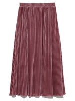 ベロアシースルースカート/BRW