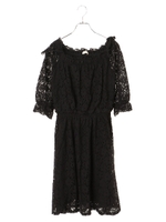 ・2wayオフショルレースワンピース/ブラック