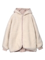 FLUFFY ZIP UP HOODIE/ホワイト
