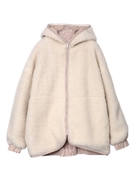 FLUFFY ZIP UP HOODIE/ホワイト