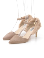 【EVOL】ILIMA カウンターファーポインテッドセパレートパンプス IJ7469/ベージュスエード