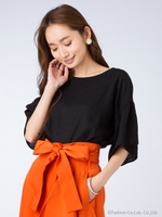 【Shelly island】フレアスリーブブラウス/ブラック