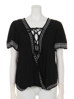 【anap mimpi】フロントスピンドル刺繍トップス/ワイン(026)