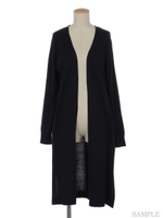 カシミア混ロングカーディガン/サーモンピンク