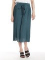 サイドプリーツワイドパンツ/グリーン