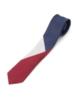 シルクカラーブロックネクタイ/ダークブラウン(543)