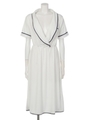 【ママ人気】バスローブ風パイピングOP/ホワイト
