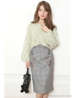 フェザーアーガイルニット/アップルグリーン