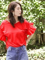 フハクフリルソデTOPS/グレー