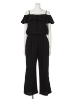 フリル オールインワン/BLK