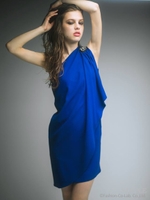 ワンショルダーワンピース[DRESS/ドレス]/ブルー