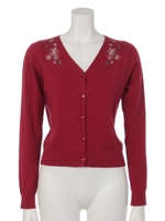 刺繍カーディガン/オフホワイト