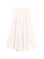 ウエストベルトタックガウチョパンツ/ベージュ