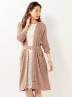 〓★JOC アゼ ベルト付き ロングカーディガン/MD.BROWN