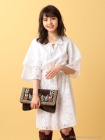 フロッキーレースワンピース/ネイビー