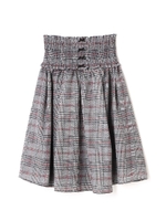 《EDIT COLOGNE》シャーリングベルト付きグレンチェックスカート/グレンチェック1(011)