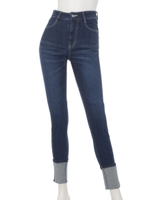 ロールアップデニムスキニーパンツ/IDG