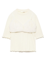 ビスチェ付カットトップス/WINE