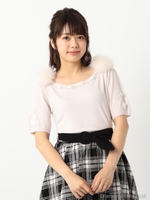 フルラージュ刺繍ファーニット/シロ