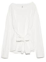 【emmi yoga】ボリュームサーマルプルオーバー/WHT