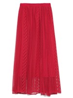 バリエーションチュールロングスカート/RED
